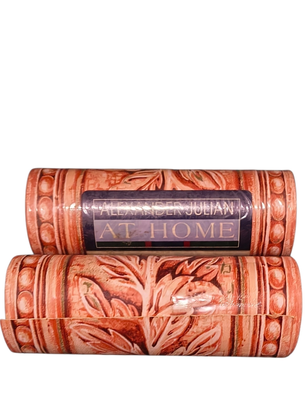 Coral Terracotta Botanical Wallpaper Border